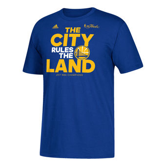Men's Golden State Warriors adidas Royal 2017 NBA Finals Champions Moment T-Shirt