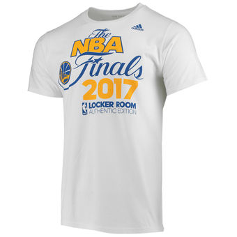 Men's Golden State Warriors adidas White 2017 Western Conference Champions Locker Room T-Shirt