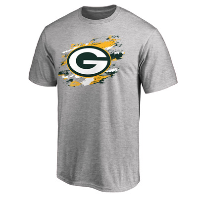 Men's Green Bay Packers NFL Pro Line Heathered Gray True Color T-Shirt