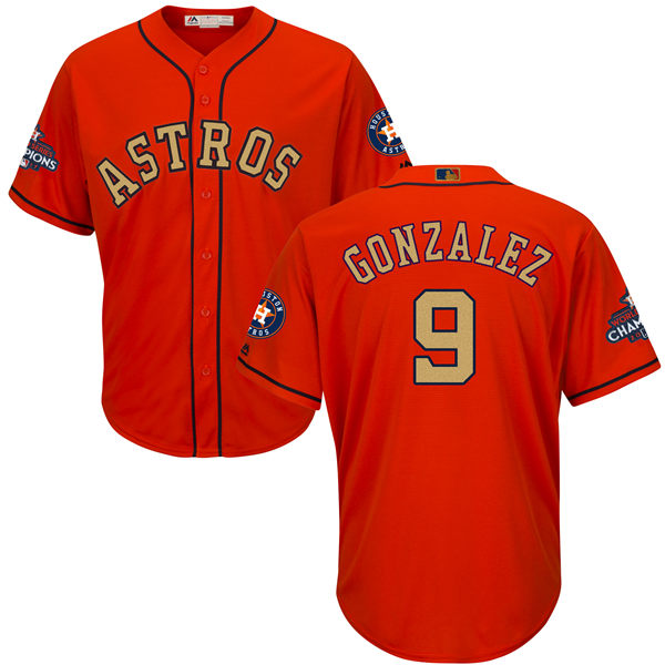 Men's Houston Astros #9 Marwin Gonzalez Orange 2018 Gold Program Cool Base Stitched MLB Jersey Men's Houston Astros #9 Marwin Gonzalez Orange 2018 Gold Program Cool Base Stitched MLB Jersey