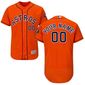 Men's Houston Astros Majestic Alternate Orange FlexBase Authentic Collection Custom Jersey Men's Houston Astros Majestic Alternate Orange FlexBase Authentic Collection Custom Jersey
