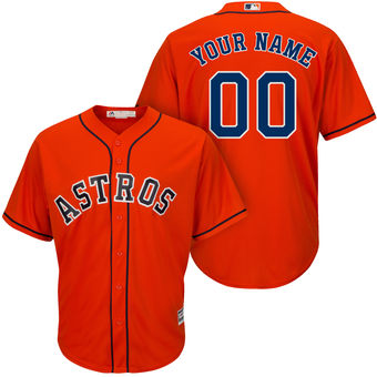 Men's Houston Astros Majestic Orange Cool Base Custom Jersey Men's Houston Astros Majestic Orange Cool Base Custom Jersey