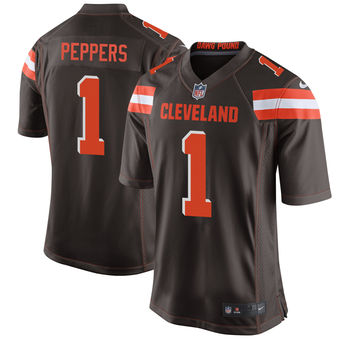 Men's Jabrill Peppers Cleveland Browns Nike 2017 Draft 2nd First Round Pick Game Jersey - Brown