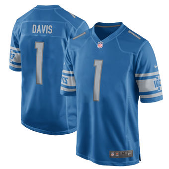 Men's Jarrad Davis Detroit Lions Nike 2017 Draft Pick Game Jersey - Blue