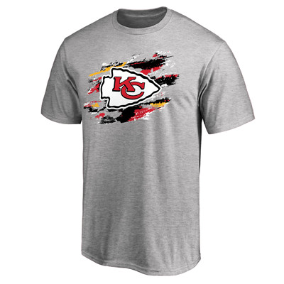 Men's Kansas City Chiefs NFL Pro Line Heathered Gray True Color T-Shirt