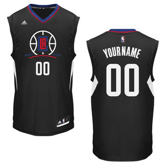 Men's LA Clippers adidas Black Custom Alternate Jersey