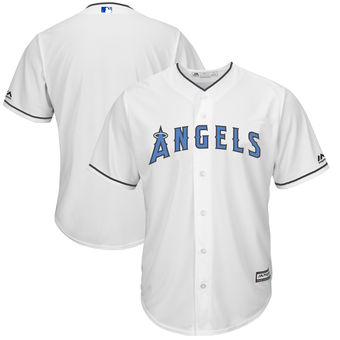 Men's Los Angeles Angels of Anaheim Majestic White Father's Day Cool Base Replica Team Jersey