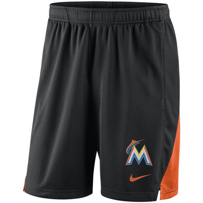 Men's Miami Marlins Nike Black Franchise Performance Shorts Men's Miami Marlins Nike Black Franchise Performance Shorts