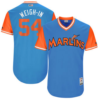 Men's Miami Marlins Wei-Yin Chen Weigh-In Majestic Blue 2017 Players Weekend Authentic Jersey Men's Miami Marlins Wei-Yin Chen Weigh-In Majestic Blue 2017 Players Weekend Authentic Jersey