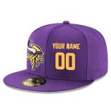 Men's Minnesota Vikings Purple Custom On-Field 59FIFTY Structured Fitted Hat 1