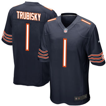 Men's Mitchell Trubisky Chicago Bears Nike 2017 Draft Pick Game Jersey - Navy