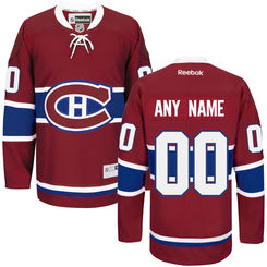 Men's Montreal Canadiens Reebok Red Premier Home Custom Jersey