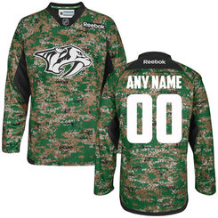 Men's Nashville Predators Reebok Digital Camo Veteran's Day Custom Practice Jersey