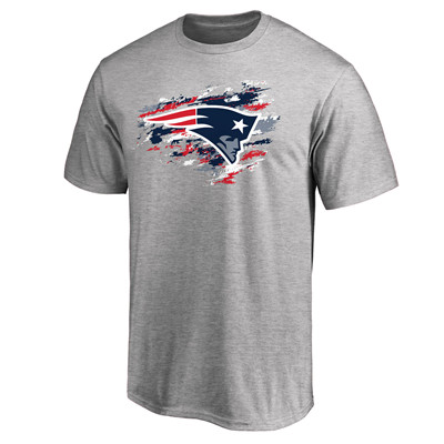 Men's New England Patriots NFL Pro Line Heathered Gray True Color T-Shirt