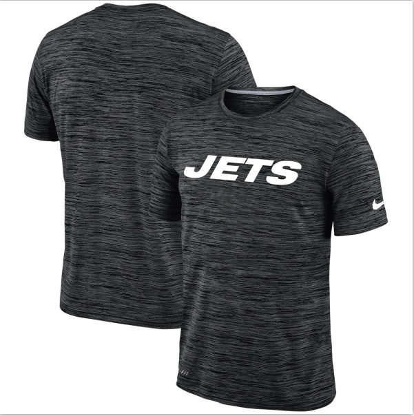 Men's New York Jets Nike Black Velocity Performance T-Shirt Men's New York Jets Nike Black Velocity Performance T-Shirt