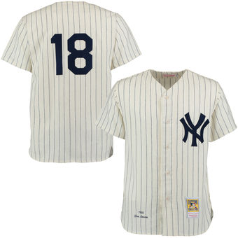 Men's New York Yankees Don Larsen Mitchell & Ness Cream Navy Throwback 1956 Authentic Jersey Men's New York Yankees Don Larsen Mitchell & Ness Cream Navy Throwback 1956 Authentic Jersey