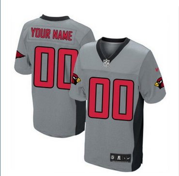 Men's Nike Arizona Cardinals Customized Elite Grey Shadow NFL Jersey