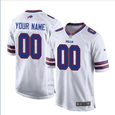 Men's Nike Buffalo Bills Customized Limited White NFL Jersey