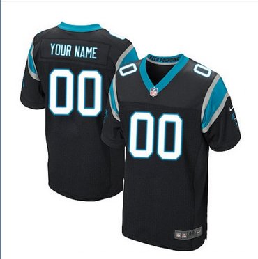 Men's Nike Carolina Panthers Customized Elite Black Team Color NFL Jersey