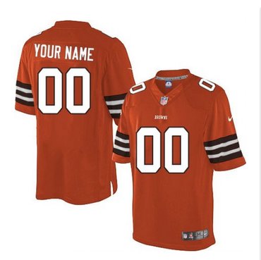 Men's Nike Cleveland Browns Customized Limited Orange Alternate NFL Jersey