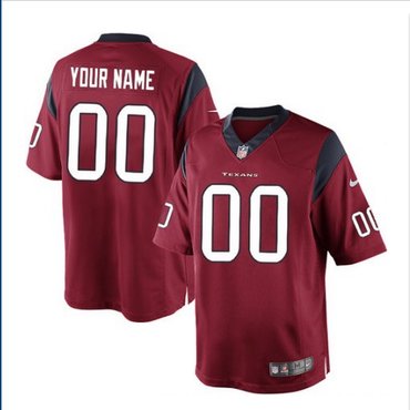 Men's Nike Houston Texans Customized Limited Red Alternate NFL Jersey