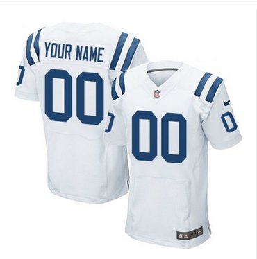 Men's Nike Indianapolis Colts Customized Elite White NFL Jersey