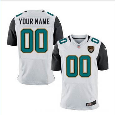 Men's Nike Jacksonville Jaguars Customized Elite White NFL Jersey