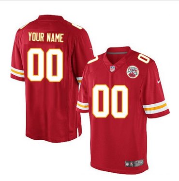 Men's Nike Kansas City Chiefs Customized Limited Red Team Color NFL Jersey