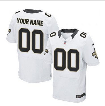 Men's Nike New Orleans Saints Customized Elite White NFL Jersey