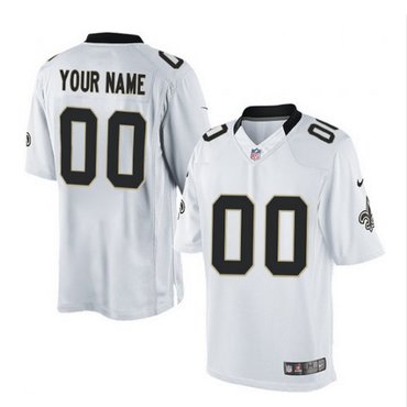 Men's Nike New Orleans Saints Customized Limited White NFL Jersey