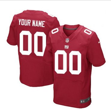 Men's Nike New York Giants Customized Elite Red Alternate NFL Jersey