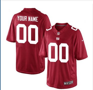 Men's Nike New York Giants Customized Limited Red Alternate NFL Jersey