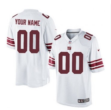 Men's Nike New York Giants Customized Limited White NFL Jersey