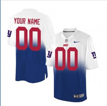 Men's Nike New York Giants Customized Limited WhiteRoyal Blue Fadeaway NFL Jersey Men's Nike New York Giants Customized Limited WhiteRoyal Blue Fadeaway NFL Jersey