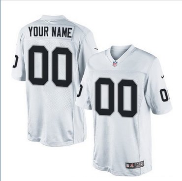Men's Nike Oakland Raiders Customized Limited White NFL Jersey
