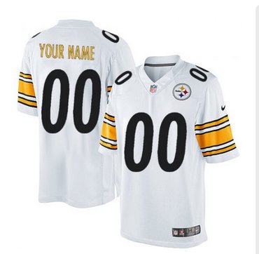 Men's Nike Pittsburgh Steelers Customized Limited White NFL Jersey