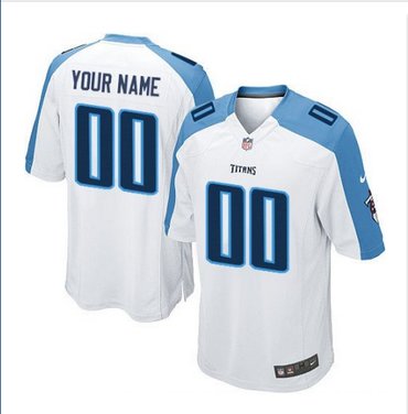 Men's Nike Tennessee Titans Customized Limited White NFL Jersey