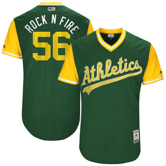 Men's Oakland Athletics Chris Smith Rock n Fire Majestic Green 2017 Players Weekend Authentic Jersey Men's Oakland Athletics Chris Smith Rock n Fire Majestic Green 2017 Players Weekend Authentic Jersey