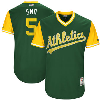 Men's Oakland Athletics Jake Smolinski Smo Majestic Green 2017 Players Weekend Authentic Jersey Men's Oakland Athletics Jake Smolinski Smo Majestic Green 2017 Players Weekend Authentic Jersey