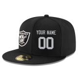 Men's Oakland Raiders Black Custom On-Field 59FIFTY Structured Fitted Hat