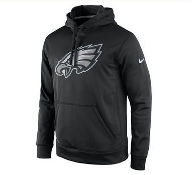 Men's Philadelphia Eagles Nike Black Practice Performance Pullover Hoodie