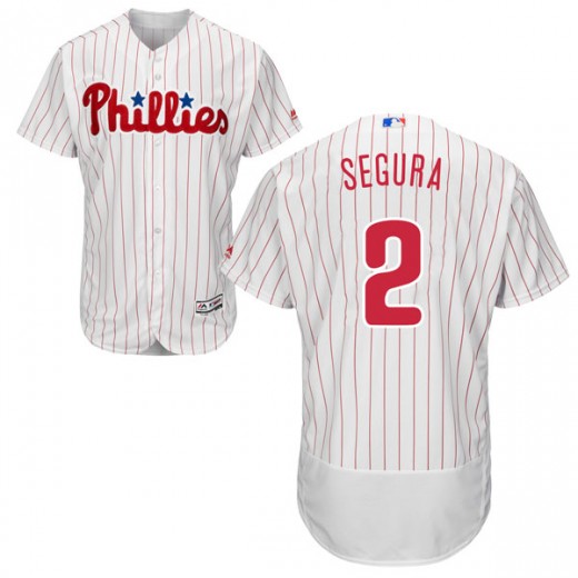 Men's Philadelphia Phillies #2 Jean Segura White Flex Base Home Jersey Men's Philadelphia Phillies #2 Jean Segura White Flex Base Home Jersey