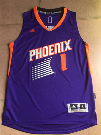 Men's Phoenix Suns  Booker adidas Purple Road Replica Jersey