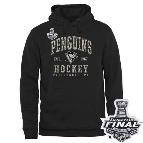 Men's Pittsburgh Penguins Black Camo Stack 2016 Stanley Cup Final Patch Pullover Hoodie Men's Pittsburgh Penguins Black Camo Stack 2016 Stanley Cup Final Patch Pullover Hoodie