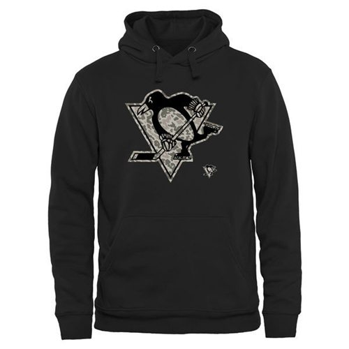 Men's Pittsburgh Penguins Black Rink Warrior Pullover Hoodie Men's Pittsburgh Penguins Black Rink Warrior Pullover Hoodie