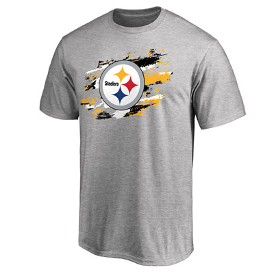 Men's Pittsburgh Steelers NFL Pro Line Heathered Gray True Color T-Shirt