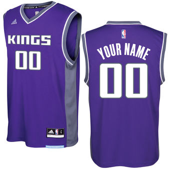 Men's Sacramento Kings adidas Purple 2016 - 17 Custom Replica Road Jersey