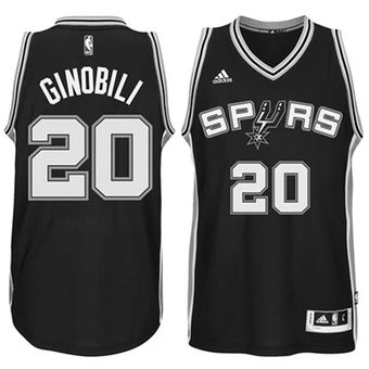 Men's San Antonio Spurs Manu Ginobili adidas Black Player Swingman Jersey