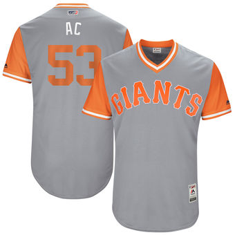 Men's San Francisco Giants Austin Slater AC Majestic Gray 2017 Players Weekend Authentic Jersey Men's San Francisco Giants Austin Slater AC Majestic Gray 2017 Players Weekend Authentic Jersey