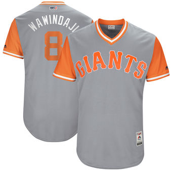 Men's San Francisco Giants Hunter Pence Wawindaji Majestic Gray 2017 Players Weekend Authentic Jersey Men's San Francisco Giants Hunter Pence Wawindaji Majestic Gray 2017 Players Weekend Authentic Jersey